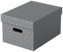 Esselte Aufbewahrungsbox Home M Mittel 3 Stueck Weiss Dateiablagebox Karton Grau 