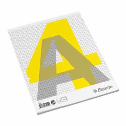 Esselte Glued Pad A4 Notizbuch 100 Blätter Grau, Weiß, Gelb 