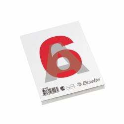 Esselte Glued Pad A6 Notizbuch 100 Blätter Grau, Rot, Weiß 