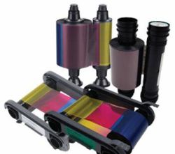 Evolis YMCKO Farbband 300 Seiten Schwarz, Cyan, Grau, Magenta, Gelb 