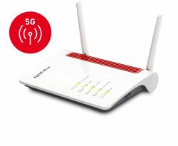 Box FRITZ! 6850 5G WLAN-Router Gigabit Ethernet Dual-Band [2,4 GHz/5 GHz] Schwarz, Rot, Weiß 