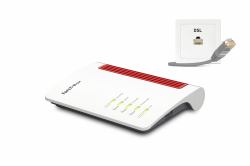Box FRITZ! 7530 AX WLAN-Router Gigabit Ethernet Dual-Band [2,4 GHz/5 GHz] Grau, Rot, Weiß 