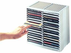 Fellowes 9823003 CD-Ständer 48 Disks Grau, Platin 