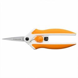 Fiskars 1070029 Büro- & Bastelschere Kunst-& Handwerksscheren Figurenschnitt + gerader Schnitt Orange, Weiß 