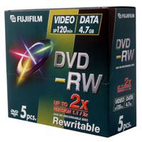 Fujifilm DVD-RW 4.7GB 2x, 5-Pk 4,7 GB 5 Stück[e] 