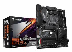 GIGABYTE B550 AORUS ELITE V2 Mainboard – AMD Ryzen 5000 CPUs, 12+2 Phasen VRM, bis zu 4733 MHz DDR4, 1xPCIe 4.0 + 1xPCIe 3.0 M.2, 2.5GbE LAN, USB 3.2 Gen 2 