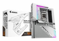 GIGABYTE B650E AORUS STEALTH ICE Mainboard - AMD Ryzen 9000er-Serie, 12+2+2 Phasen VRM, bis zu 8000 MHz DDR5 [OC], 1xPCIe 5.0 + 2xPCIe 4.0 M.2, 2,5 GbE LAN, WIFI 7, USB 3.2 Gen 2x2 