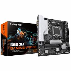 GIGABYTE B650M GAMING WIFI6E Mainboard - AMD Ryzen 9000 Serie CPUs, 5+2+2 Phasen VRM, bis zu 6400 MHz DDR5 [OC], 1xPCIe 4.0 M.2, 2,5 GbE LAN, WIFI 6E, USB 3.2 Gen 1 