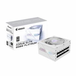 GIGABYTE AORUS ELITE P850W ICE Netzteil - PCIe 5.0, 80 PLUS Platinum, Vollmodulares Design, 120mm Lüfter, ATX 3.0-kompatibel, EU-Stecker 