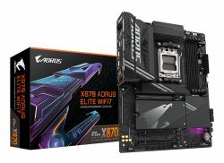 GIGABYTE X870 AORUS ELITE WIFI7 Mainboard - Unterstützt AMD Ryzen 9000 CPUs, 16+2+2 Phasen VRM, bis zu 8000MHz DDR5 [OC], 3xPCIe 5.0 + 1xPCIe 4.0, Wi-Fi 7, 2.5GbE LAN, USB 4 