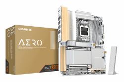 GIGABYTE X870E AERO X3D WOOD Mainboard - Unterstützt AMD Ryzen 9000 CPUs, digitales 16+2+2-Phasen-VRM, bis zu 9000Hz DDR5 [O.C.], 2xPCIe 5.0 + 2xPCIe 4.0, Wi-Fi 7, 5GbE LAN, USB 4 