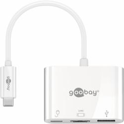 Goobay 62104 laptop-dockingstation & portreplikator USB Typ-C Mehrfarbig 