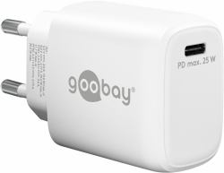 Goobay 65368 Ladegerät für Mobilgeräte Laptop, Smartphone, Tablets Weiß AC Schnellladung Drinnen 