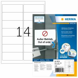 HERMA Repositionierbare Adressetiketten A4 99.1x38.1 mm weiß Movables Papier matt 1400 St. 