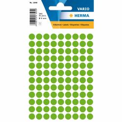 HERMA Vielzwecketiketten Ø 8 mm rund leuchtgrün Papier matt 540 St. 