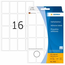 HERMA Vielzwecketiketten 25x40 mm weiß Papier matt Handbeschriftung 512 St. 
