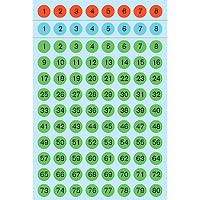 HERMA Numbers 8mm 1-160 paper colours assorted black 6 sh. selbstklebendes Etikett 