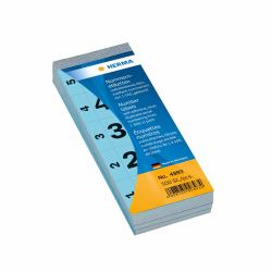 HERMA Nummernblock selbstklebend 1-500 blau 28x56 mm 