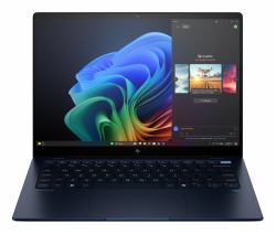HP EliteBook Ultra G1q AI PC Copilot+ PC Snapdragon X1E-78-100 Laptop 35,6 cm [14"] Touchscreen 2.2K 16 GB LPDDR5x-SDRAM 512 GB SSD Wi-Fi 6E [802.11ax] Windows 11 Pro Blau  - UK version
