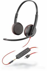 HP Poly Poly Blackwire C3225 Kopfhörer Kabelgebunden Kopfband Büro/Callcenter USB Typ-C Schwarz 