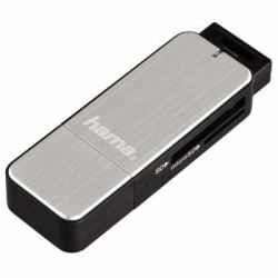 Hama 123900 Kartenleser USB 3.2 Gen 1 [3.1 Gen 1] Schwarz, Silber 