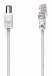 Hama 00205032 Koaxialkabel 2,5 m Koaxial RJ-45 Weiß 