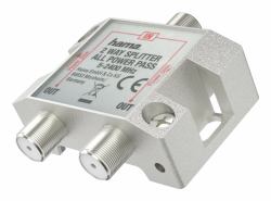 Hama 00205231 Kabelspalter oder -kombinator Kabelsplitter Silber 