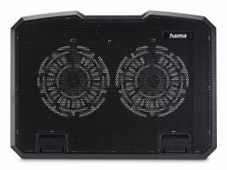 Hama Black Metal Llaptop-Kühlpad 39,6 cm [15.6"] Schwarz 