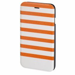 Hama Stripes Handy-Schutzhülle 11,9 cm [4.7"] Folio Orange, Weiß 