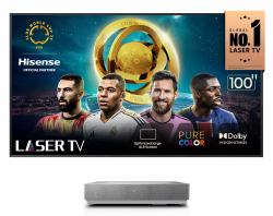 Hisense 100L5HTUKD Projektionsfernseher 2700 ANSI Lumen 4K [4096x2400] Grau, Silber 