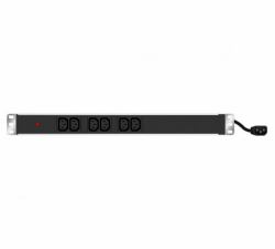 Hypertec 808900-HY Stromverteilereinheit [PDU] 6 AC-Ausgänge 1U Schwarz 