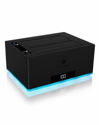 ICY BOX IB-127CL-U3; Docking und Klonstation für 2x 2,5" oder 3,5" HDD/SSD zu USB 3.2 Gen 1 Host, SINGLE + copy funktion, UASP & SATA III [6 Gbit/s] 