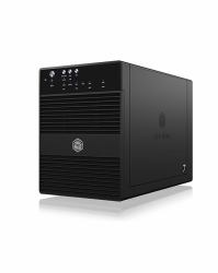 ICY BOX IB-3640SU3, Externes 4-fach SINGLE System für 3,5" SATA I/II/III Festplatten, USB 3.2 Gen 1 + eSATA, schwarz 