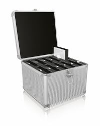 ICY BOX IB-AC628 Koffer für 10x 3,5" [8,89cm] Festplatten mit variablen Schaumstoffpolster 