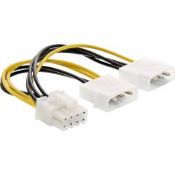 InLine Stromadapter intern, 2x 4pol zu 8pol für PCIe [PCI-Express] Grafikkarten 