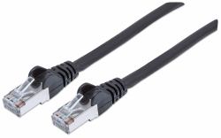 Intellinet Premium Netzwerkkabel, Cat6a, S/FTP, 100% Kupfer, Cat6a-zertifiziert, LS0H, RJ45-Stecker/RJ45-Stecker, 1,5 m, schwarz 