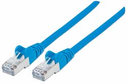 Intellinet Premium Netzwerkkabel, Cat6a, S/FTP, 100% Kupfer, Cat6a-zertifiziert, LS0H, RJ45-Stecker/RJ45-Stecker, 3,0 m, blau 