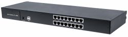 Intellinet Modularer 16-Port KVM-Switch mit Cat5-/VGA-Schnittstelle, Zur Verwendung mit Rackmount LCD-Konsolen 508032 oder 507981 