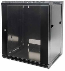Intellinet 19" Wandverteiler, 15 HE, 770 [H] x 570 [B] x 600 [T] mm, Flatpack, schwarz 