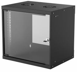 Intellinet 19" Wandverteiler, Basic Line, 9 HE, 487 [H] x 540 [B] x 400 [T] mm, Flatpack, Schutzklasse IP20, schwarz 