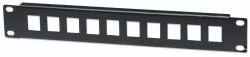 Intellinet 10-Port Patchpanel, unbestückt, 10", 1 HE, schwarz 