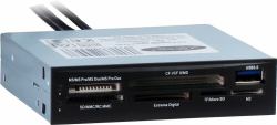 Inter-Tech CI-01 Kartenleser USB 3.2 Gen 1 [3.1 Gen 1] Eingebaut Schwarz 