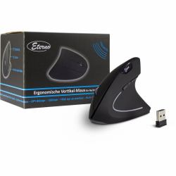 Inter-Tech KM-206R Maus Büro Beidhändig RF Wireless Optisch 1600 DPI 