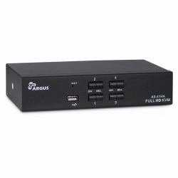Inter-Tech AS-41HA HDMI Tastatur/Video/Maus [KVM]-Switch Schwarz 