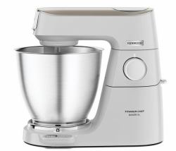 Kenwood Electronics Kenwood Titanium Chef Baker XL KVL65.001WH Standmixer 1200 W Silber, Weiß 