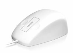 KeySonic KSM-5030M-W, Wasserdichte Maus, Silikone, Wasserdicht IP68, Scrollen mit Touchsensor, USB, weiß 