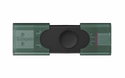 Kingston Technology DataTraveler DuoG2 USB-Stick 128 GB USB Type-A / USB Type-C 3.2 Gen 1 [3.1 Gen 1] Schwarz, Grün 