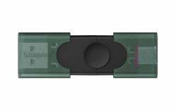 Kingston Technology DataTraveler DuoG2 USB-Stick 256 GB USB Type-A / USB Type-C 3.2 Gen 1 [3.1 Gen 1] Schwarz, Grün 