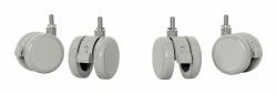 Leitz 53740085 Möbelrad Grau 4 cm 4 Stück[e] 