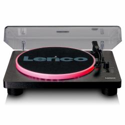 Lenco LS-50LEDBK Plattenspieler Audio-Plattenspieler mit Riemenantrieb Schwarz Manuell 